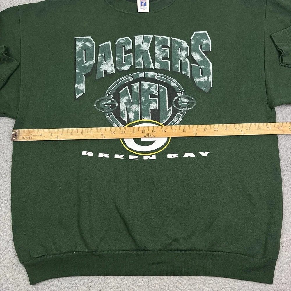 Vintage Green Bay Packers NFL Football Sweater Logo 7‎ Sweatshirt Sz 2XL